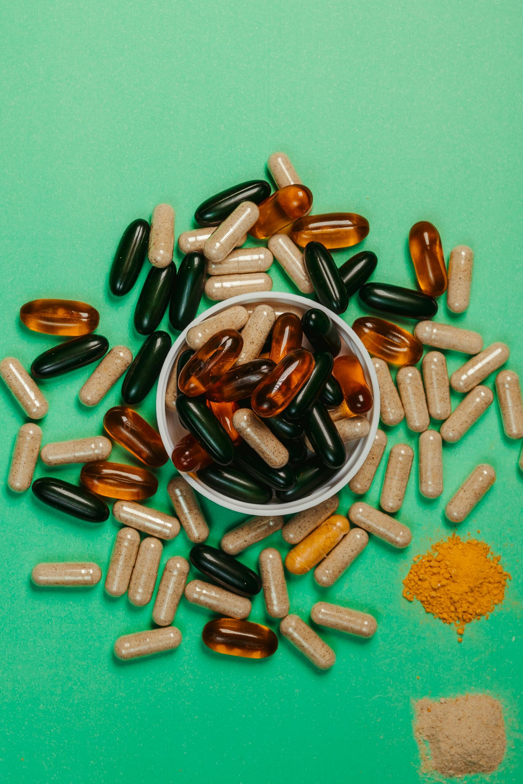 best gut health supplements women on wooden surface